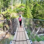 Il ponte sospeso di Predazzo ha il fondo in tavole di larice
