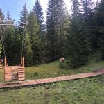 funicolare con cesta in legno