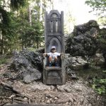 trono in legno