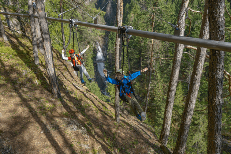Cercate esperienze adrenaliniche? Provate la fly line a Riva di Tures