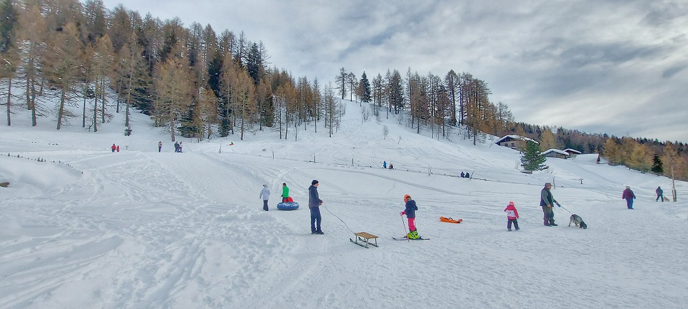 Nei pressi del ristorante Van Spitz troverete anche una bella pista per slittare e divertirvi