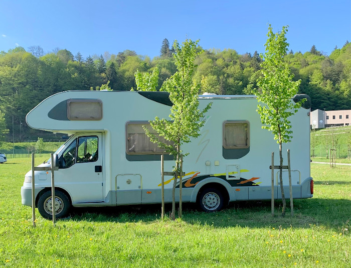 A Comano, comoda area di sosta per camper