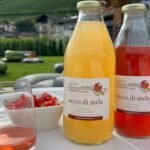 L'Agriturismo Il Tempo delle Mele, affiliato Melinda, produce ottimi prodotti a base di mela, come questi succhi.